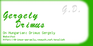 gergely drimus business card